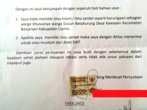 sumpah pocong di ciamis banjarsari batukurung